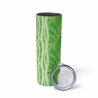 Hawaii Prince Kuhio Skinny Tumbler Lime Green Hawaiian Lau Maia With Leis