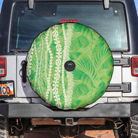 Hawaii Prince Kuhio Spare Tire Cover Lime Green Hawaiian Lau Maia With Leis