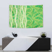 Hawaii Prince Kuhio Tapestry Lime Green Hawaiian Lau Maia With Leis