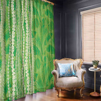 Hawaii Prince Kuhio Window Curtain Lime Green Hawaiian Lau Maia With Leis