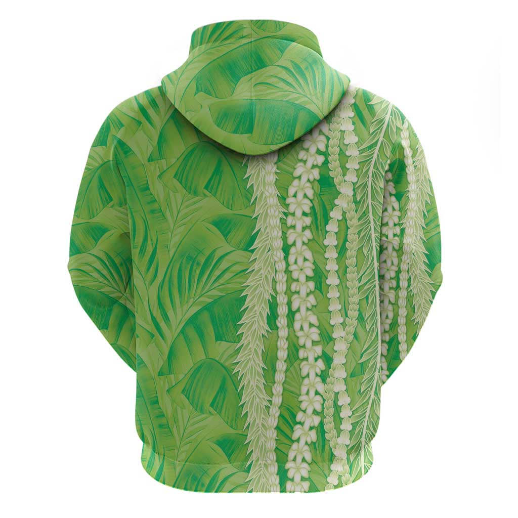 Hawaii Prince Kuhio Zip Hoodie Lime Green Hawaiian Lau Maia With Leis