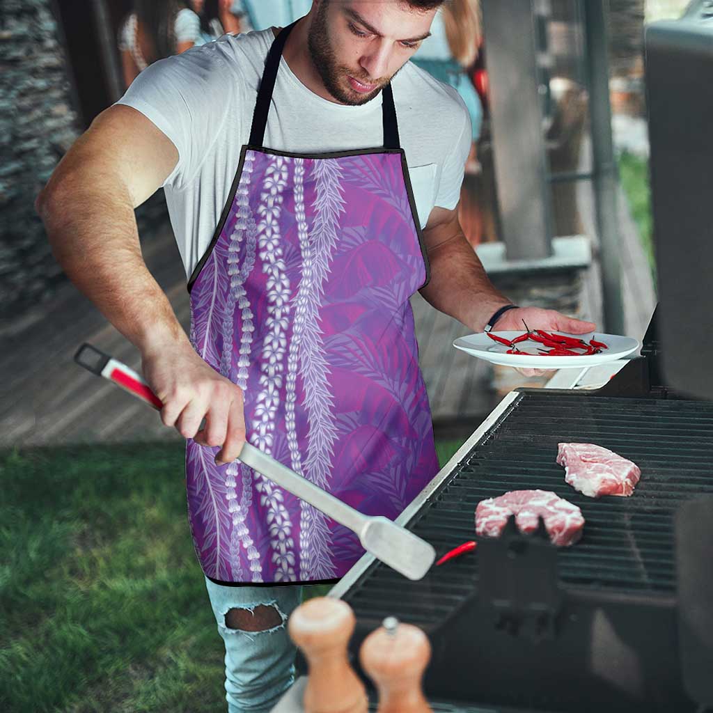 Hawaii Prince Kuhio Apron Violet Hawaiian Lau Maia With Leis