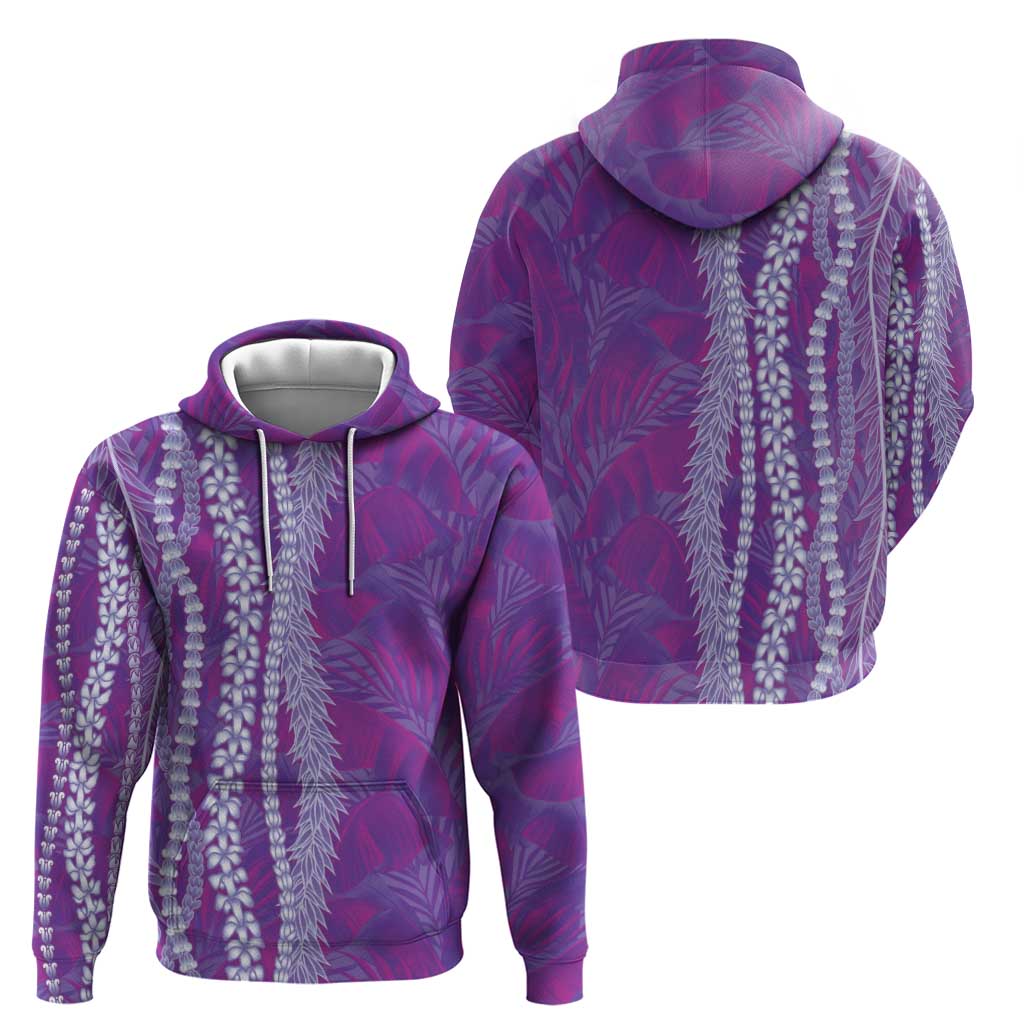 Hawaii Prince Kuhio Hoodie Violet Hawaiian Lau Maia With Leis