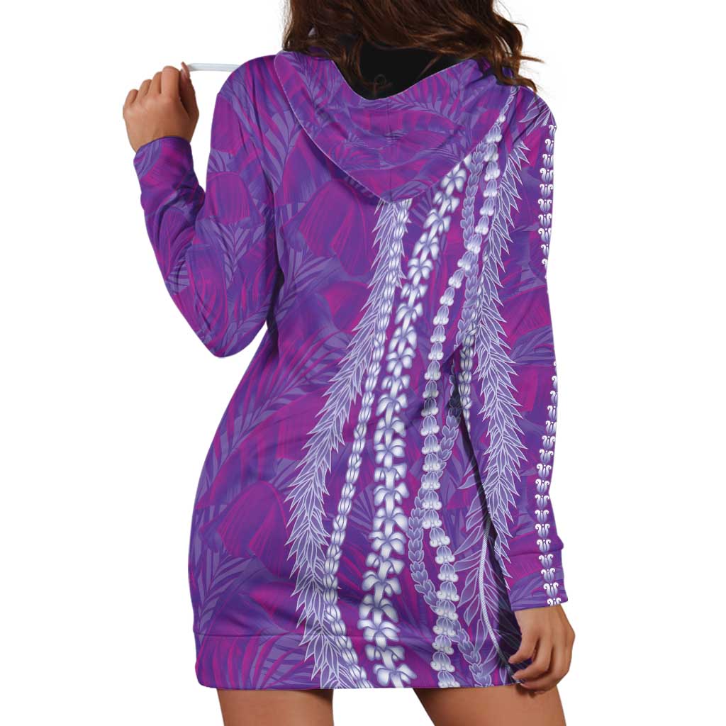 Hawaii Prince Kuhio Hoodie Dress Violet Hawaiian Lau Maia With Leis