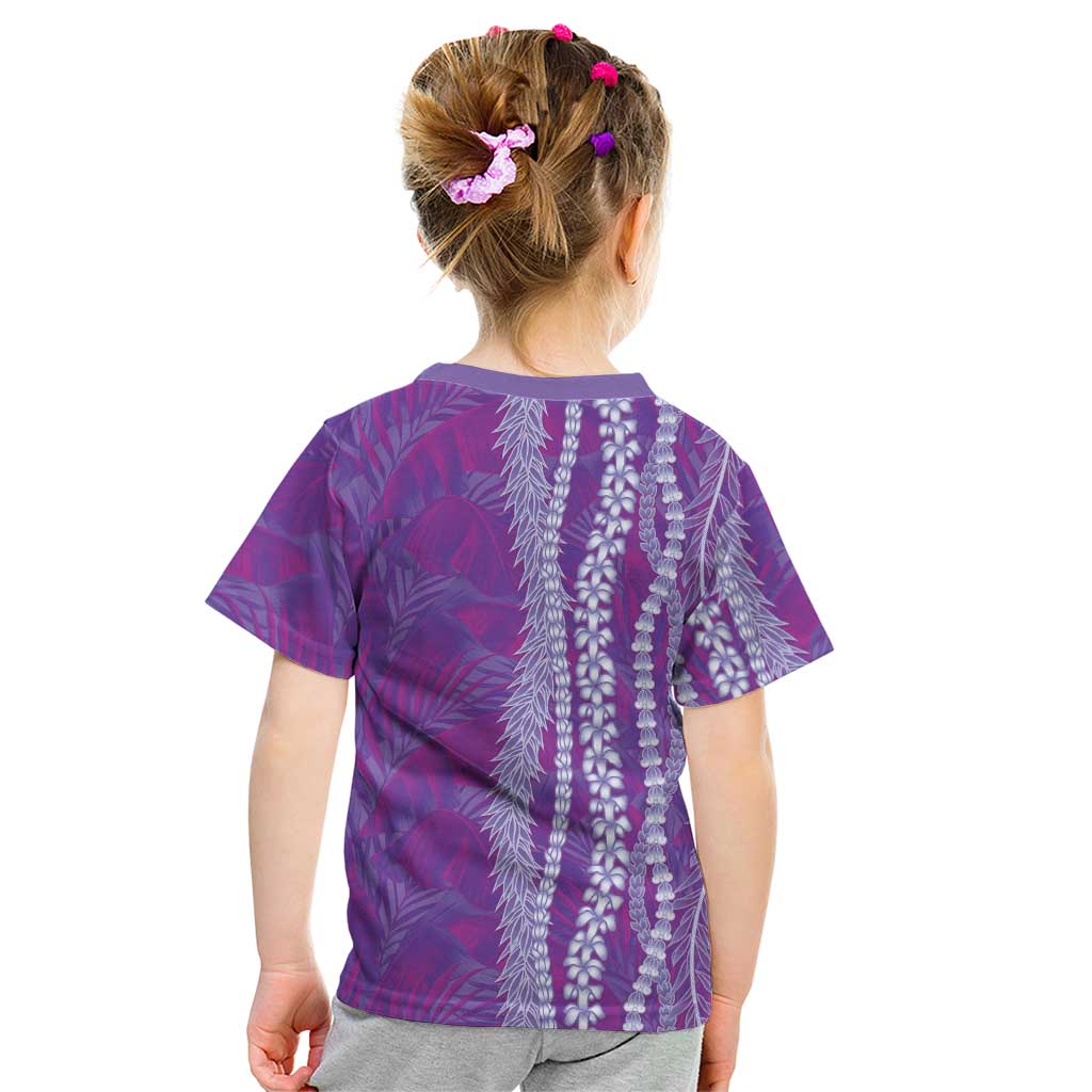 Hawaii Prince Kuhio Kid T Shirt Violet Hawaiian Lau Maia With Leis