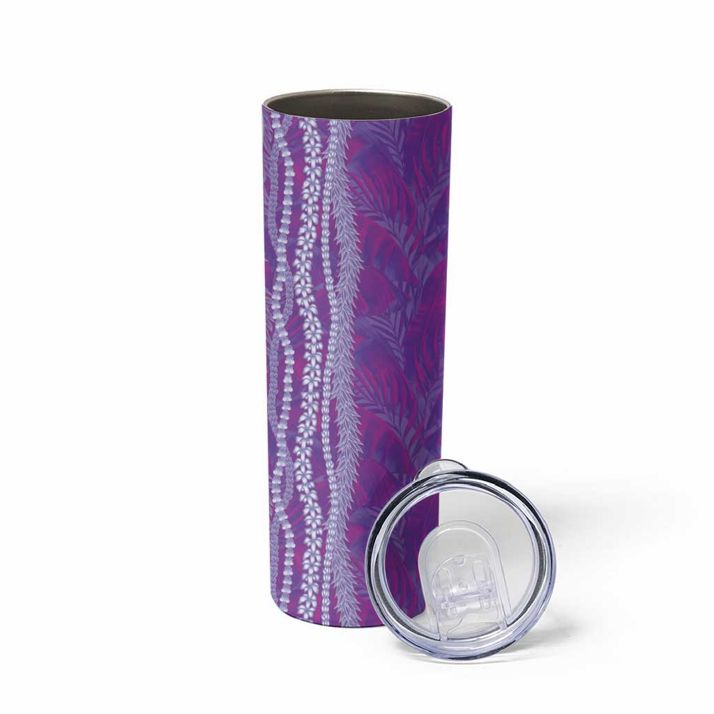 Hawaii Prince Kuhio Skinny Tumbler Violet Hawaiian Lau Maia With Leis