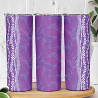 Hawaii Prince Kuhio Skinny Tumbler Violet Hawaiian Lau Maia With Leis