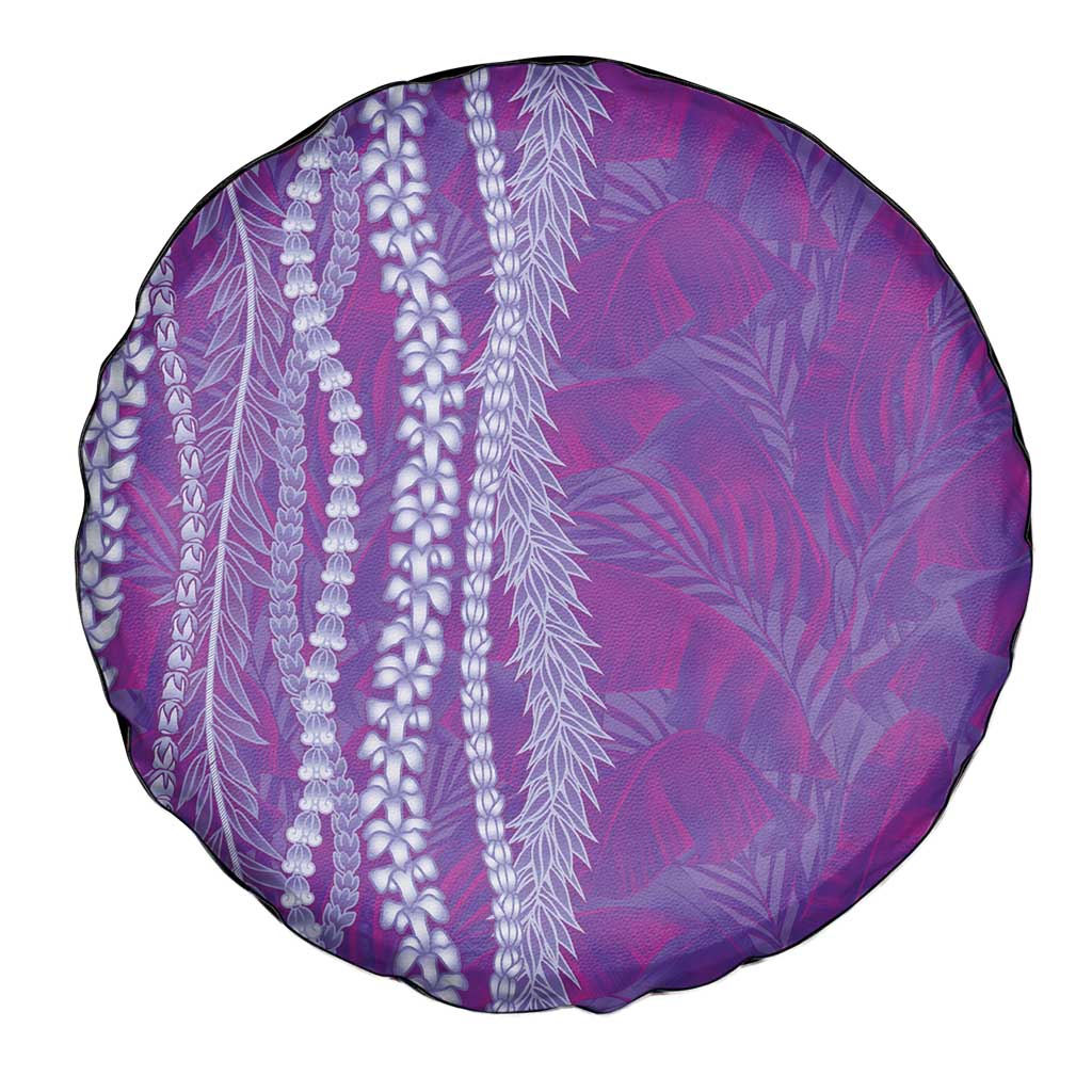 Hawaii Prince Kuhio Spare Tire Cover Violet Hawaiian Lau Maia With Leis