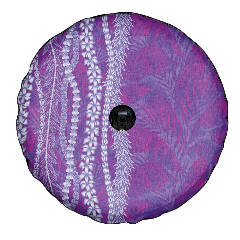 Hawaii Prince Kuhio Spare Tire Cover Violet Hawaiian Lau Maia With Leis