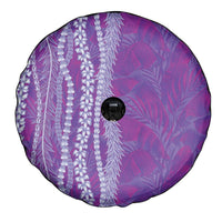 Hawaii Prince Kuhio Spare Tire Cover Violet Hawaiian Lau Maia With Leis