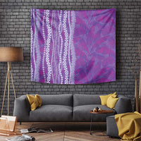 Hawaii Prince Kuhio Tapestry Violet Hawaiian Lau Maia With Leis