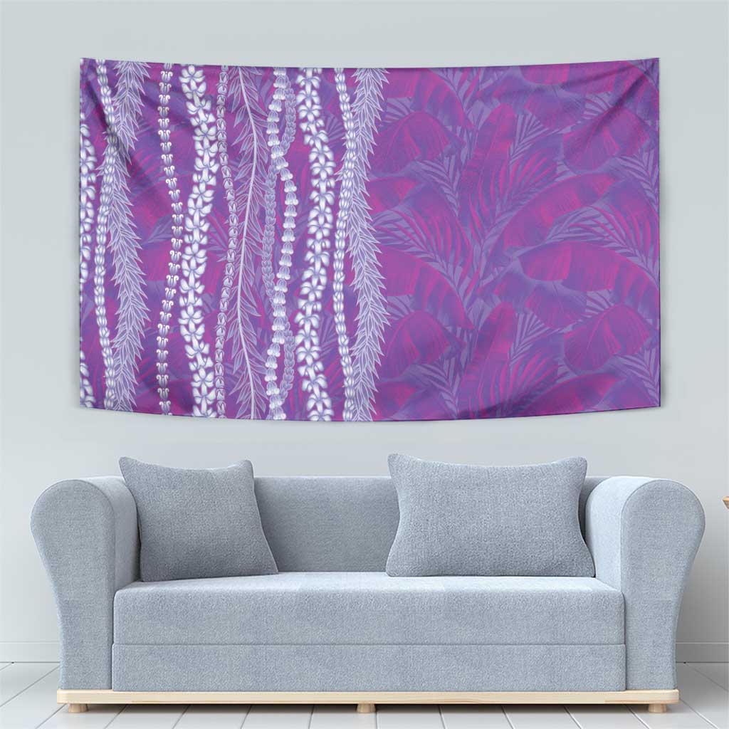 Hawaii Prince Kuhio Tapestry Violet Hawaiian Lau Maia With Leis