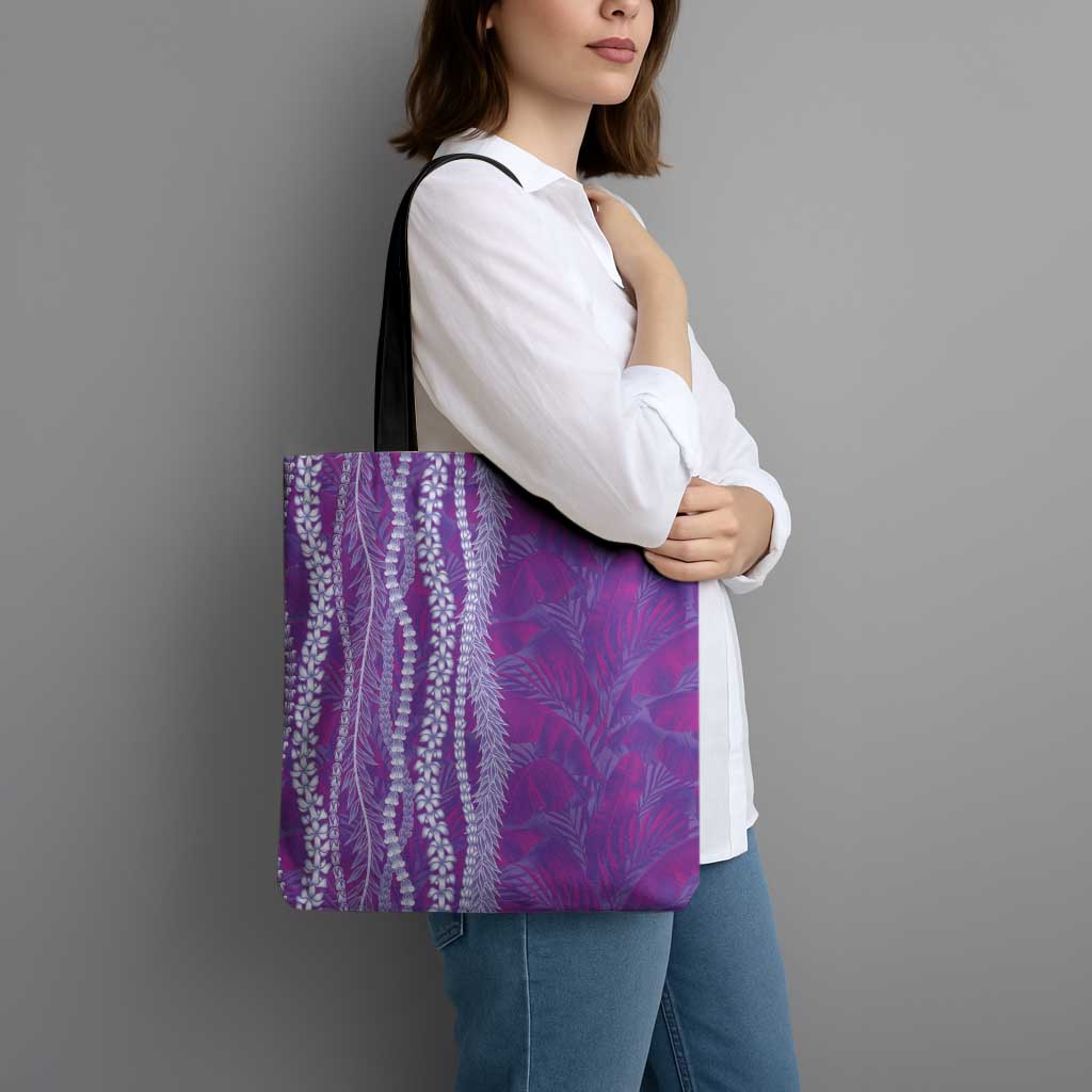 Hawaii Prince Kuhio Tote Bag Violet Hawaiian Lau Maia With Leis