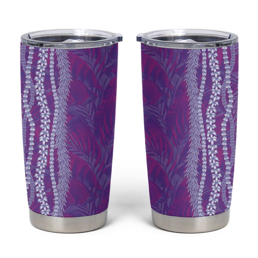 Hawaii Prince Kuhio Tumbler Cup Violet Hawaiian Lau Maia With Leis