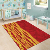 Hawaii Prince Kuhio Area Rug Red Hawaiian Lau Maia With Leis