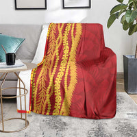 Hawaii Prince Kuhio Blanket Red Hawaiian Lau Maia With Leis