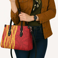 Hawaii Prince Kuhio Leather Bag Red Hawaiian Lau Maia With Leis