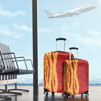 Hawaii Prince Kuhio Luggage Cover Red Hawaiian Lau Maia With Leis