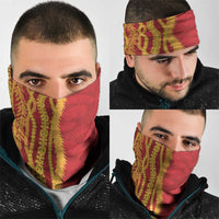 Hawaii Prince Kuhio Neck Gaiter Red Hawaiian Lau Maia With Leis