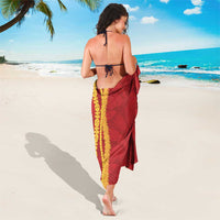 Hawaii Prince Kuhio Sarong Red Hawaiian Lau Maia With Leis