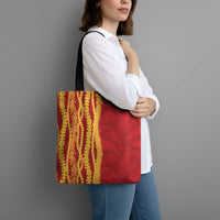 Hawaii Prince Kuhio Tote Bag Red Hawaiian Lau Maia With Leis