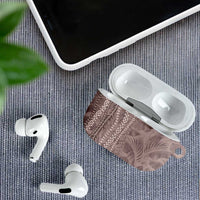 Hawaii Prince Kuhio AirPods Case Mocha Hawaiian Lau Maia With Leis