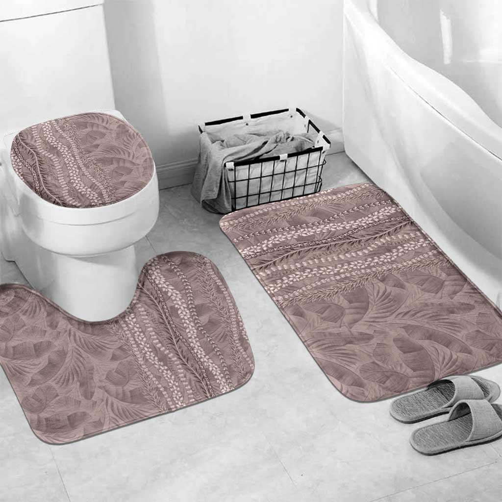 Hawaii Prince Kuhio Bathroom Set Mocha Hawaiian Lau Maia With Leis