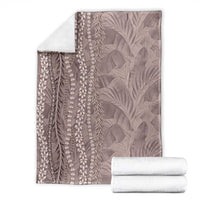 Hawaii Prince Kuhio Blanket Mocha Hawaiian Lau Maia With Leis
