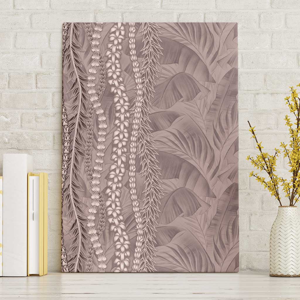 Hawaii Prince Kuhio Canvas Wall Art Mocha Hawaiian Lau Maia With Leis