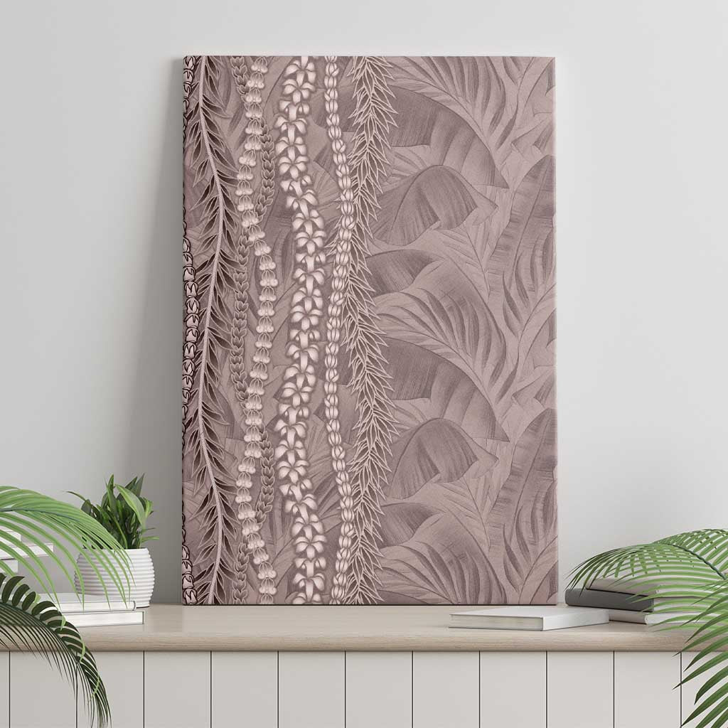 Hawaii Prince Kuhio Canvas Wall Art Mocha Hawaiian Lau Maia With Leis