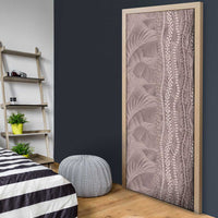 Hawaii Prince Kuhio Door Cover Mocha Hawaiian Lau Maia With Leis