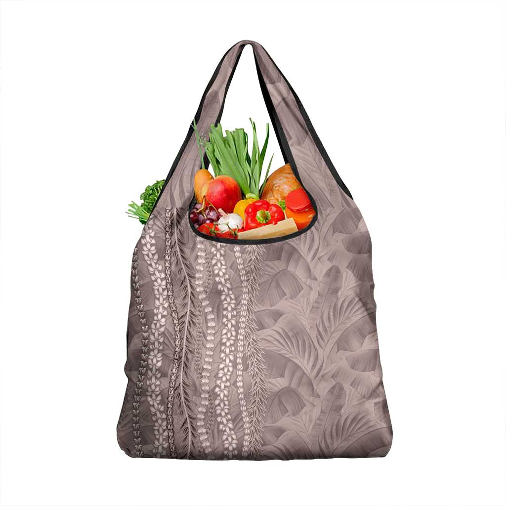 Hawaii Prince Kuhio Grocery Bag Mocha Hawaiian Lau Maia With Leis