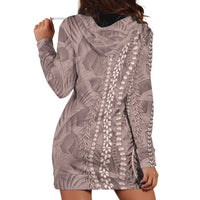 Hawaii Prince Kuhio Hoodie Dress Mocha Hawaiian Lau Maia With Leis