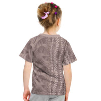 Hawaii Prince Kuhio Kid T Shirt Mocha Hawaiian Lau Maia With Leis