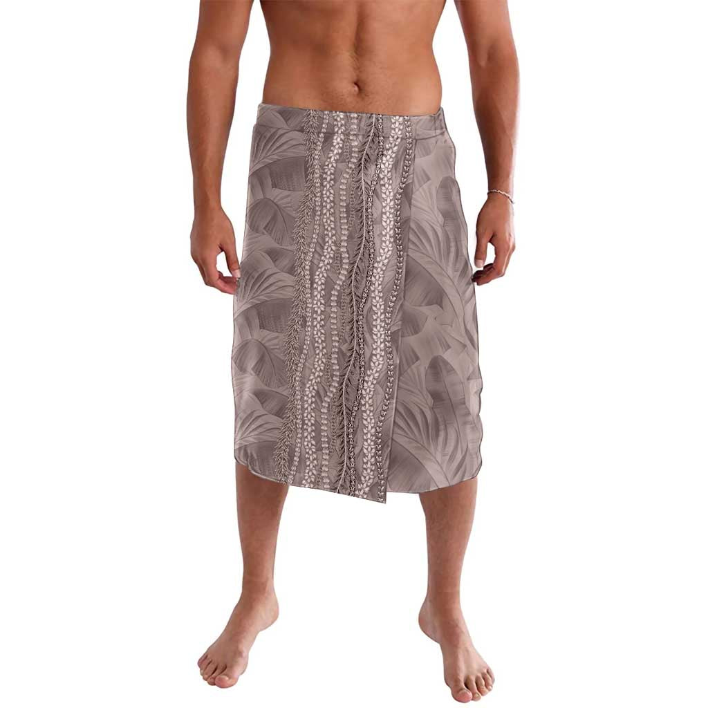 Hawaii Prince Kuhio Lavalava Mocha Hawaiian Lau Maia With Leis