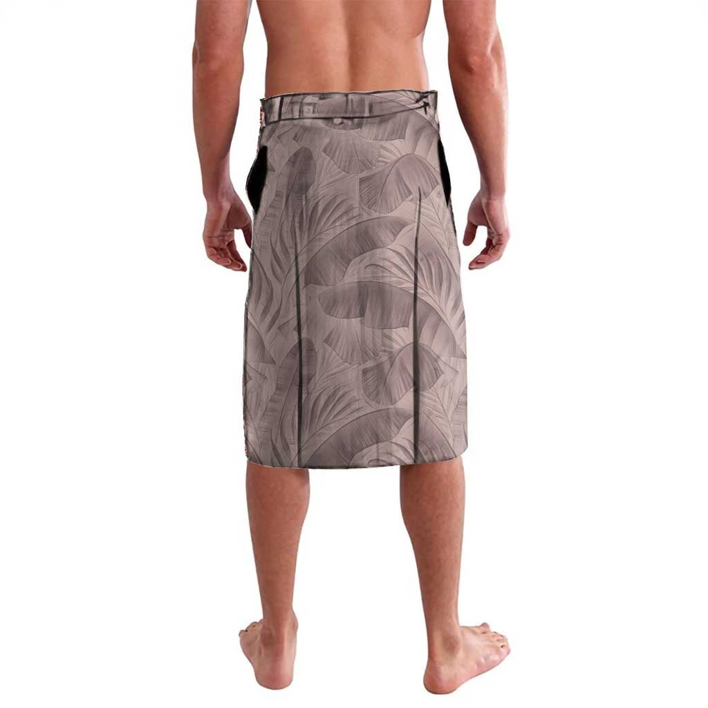 Hawaii Prince Kuhio Lavalava Mocha Hawaiian Lau Maia With Leis
