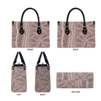 Hawaii Prince Kuhio Leather Bag Mocha Hawaiian Lau Maia With Leis