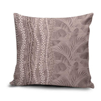 Hawaii Prince Kuhio Pillow Cover Mocha Hawaiian Lau Maia With Leis