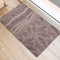 Hawaii Prince Kuhio Rubber Doormat Mocha Hawaiian Lau Maia With Leis