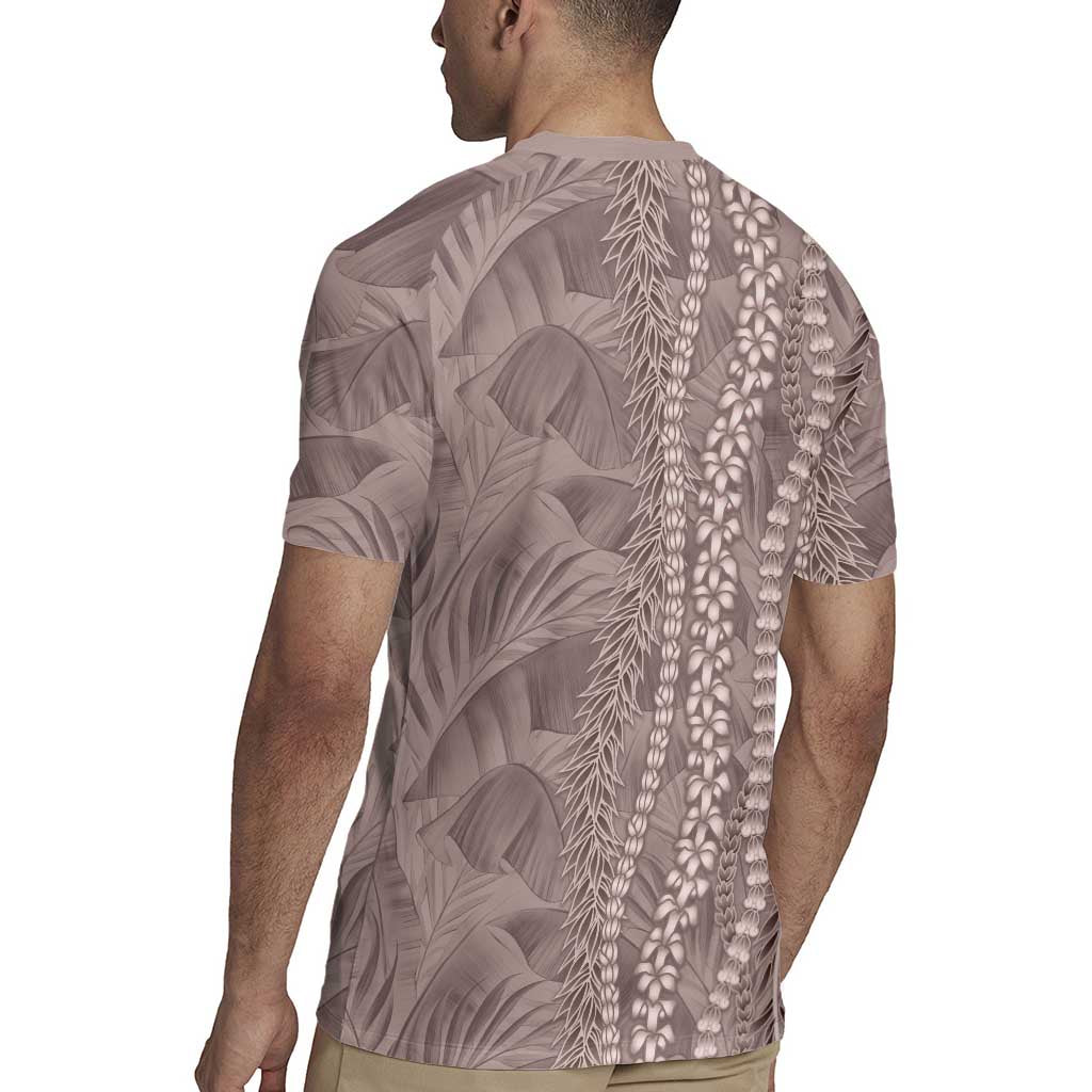 Hawaii Prince Kuhio Rugby Jersey Mocha Hawaiian Lau Maia With Leis