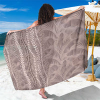 Hawaii Prince Kuhio Sarong Mocha Hawaiian Lau Maia With Leis