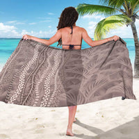 Hawaii Prince Kuhio Sarong Mocha Hawaiian Lau Maia With Leis