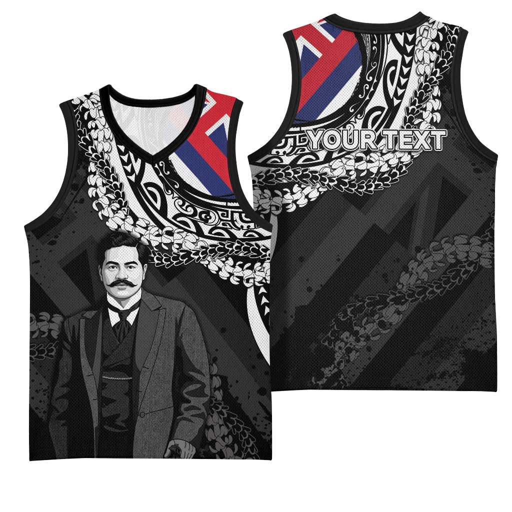 Personalised Hawaii Prince Kuhio Basketball Jersey Hawaiian Maile Lei