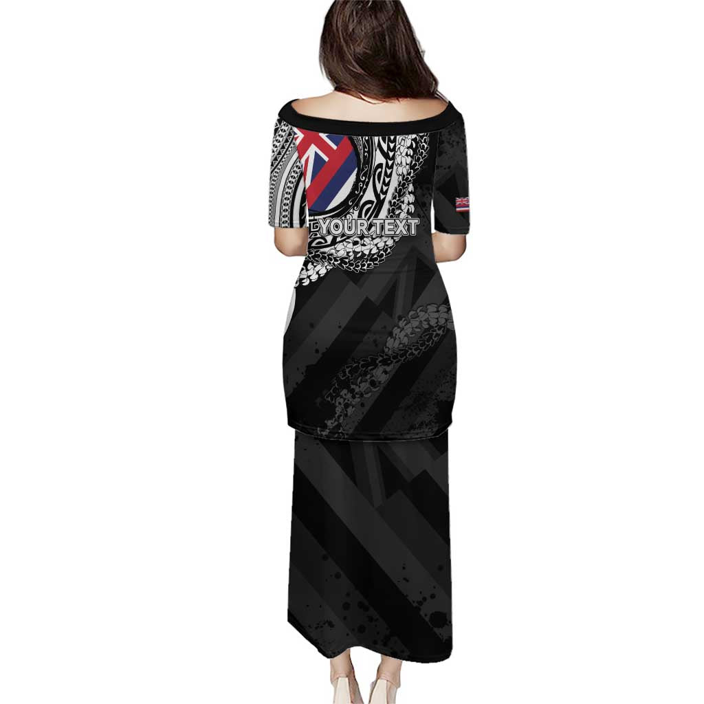 Personalised Hawaii Prince Kuhio Family Matching Puletasi and Hawaiian Shirt Hawaiian Maile Lei LT05 - Polynesian Pride