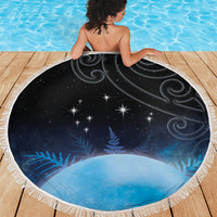 New Zealand Matariki Beach Blanket Pleiades Star Cluster Blue Galaxy