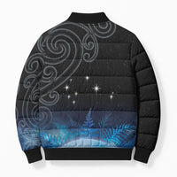 New Zealand Matariki Bomber Puffer Jacket Pleiades Star Cluster Blue Galaxy