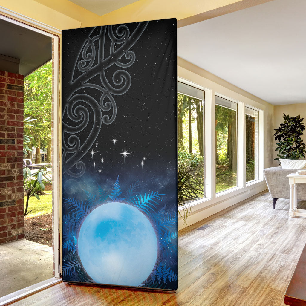 New Zealand Matariki Door Cover Pleiades Star Cluster Blue Galaxy