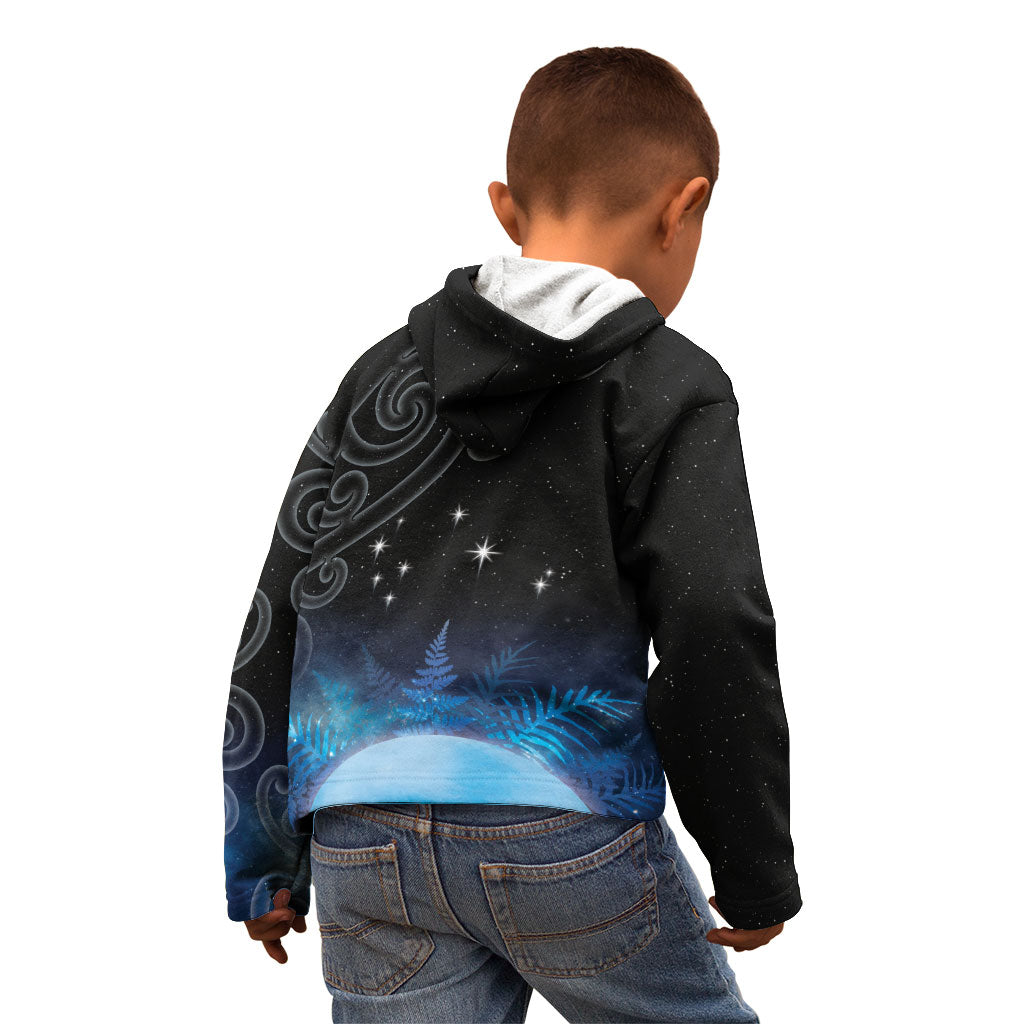 New Zealand Matariki Kid Hoodie Pleiades Star Cluster Blue Galaxy