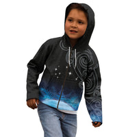 New Zealand Matariki Kid Hoodie Pleiades Star Cluster Blue Galaxy