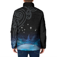 New Zealand Matariki Padded Jacket Pleiades Star Cluster Blue Galaxy